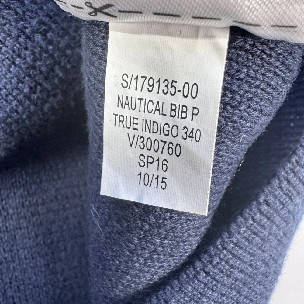 GAP Boatneck Nautical Bib Striped Sweater Womens Small Indigo Blue‎ Knit